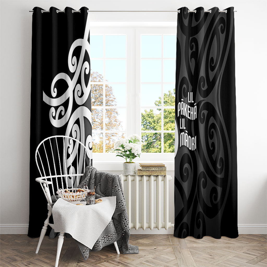 Lil Pakeha Lil Maori New Zealand Window Curtain Kiwi Proud Mangopare Pattern