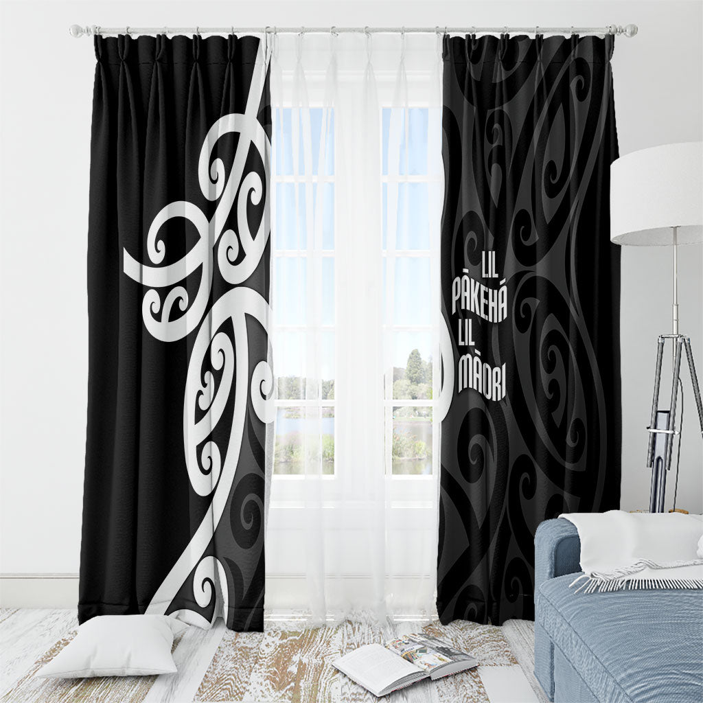 Lil Pakeha Lil Maori New Zealand Window Curtain Kiwi Proud Mangopare Pattern