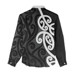 Lil Pakeha Lil Maori New Zealand Women Casual Shirt Kiwi Proud Mangopare Pattern