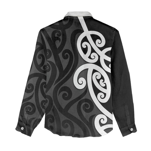 Lil Pakeha Lil Maori New Zealand Women Casual Shirt Kiwi Proud Mangopare Pattern