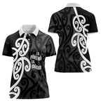 Lil Pakeha Lil Maori New Zealand Women Polo Shirt Kiwi Proud Mangopare Pattern