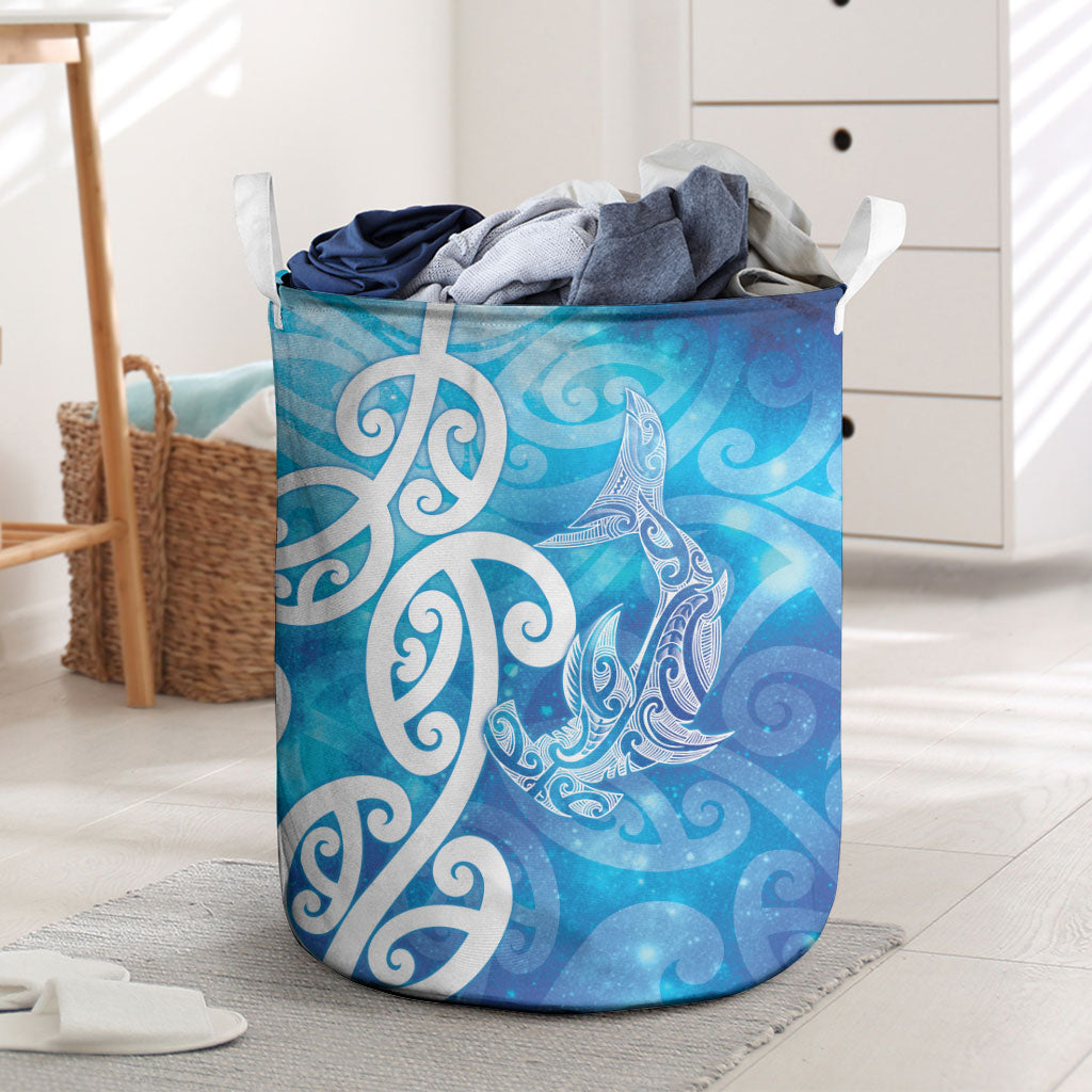 Hammerhead Shark Tattoo New Zealand Laundry Basket Maori Galaxy Mangopare Pattern