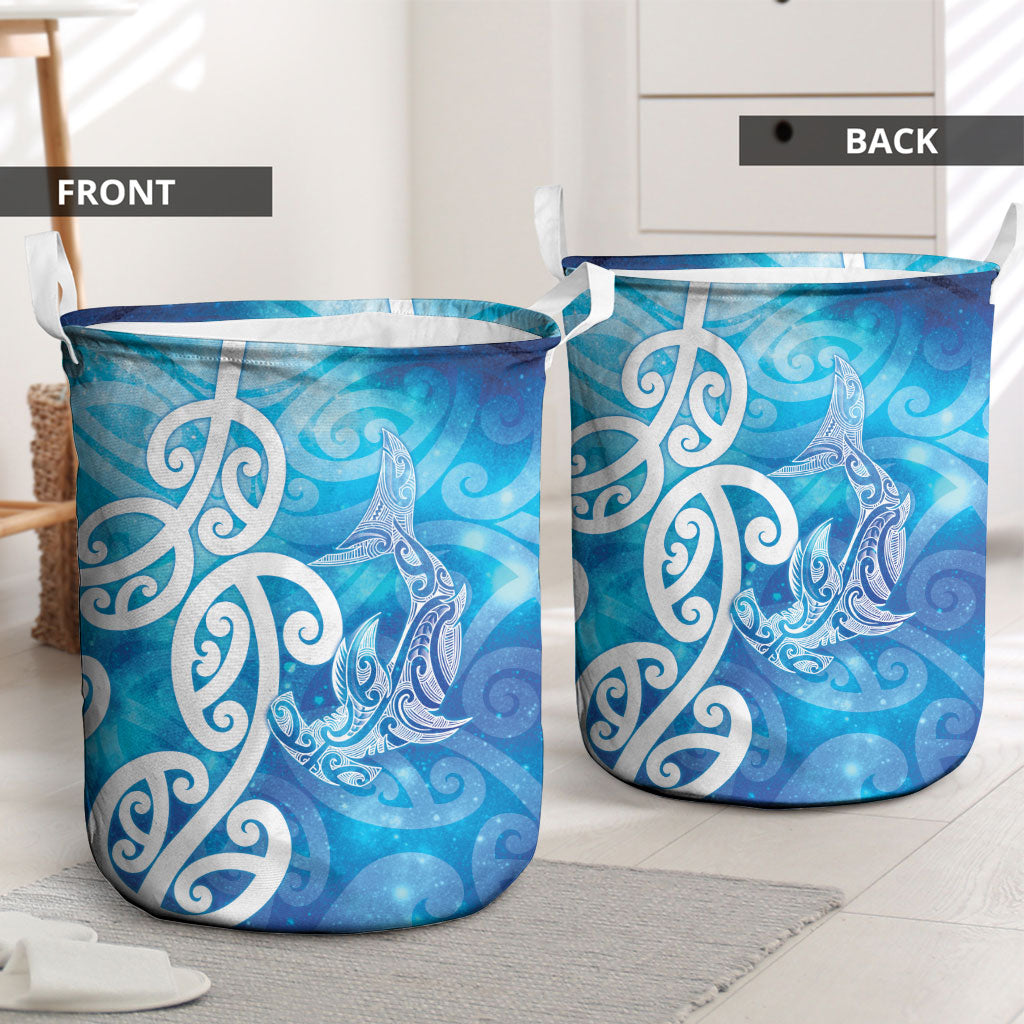 Hammerhead Shark Tattoo New Zealand Laundry Basket Maori Galaxy Mangopare Pattern