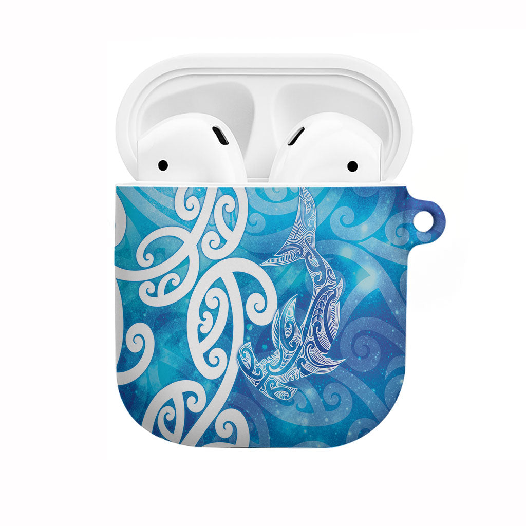 Hammerhead Shark Tattoo New Zealand AirPods Case Maori Galaxy Mangopare Pattern