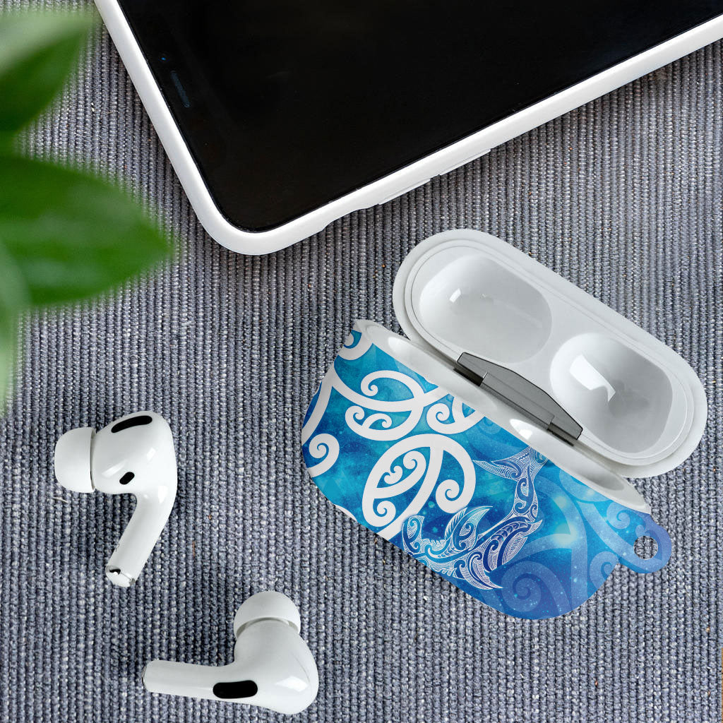 Hammerhead Shark Tattoo New Zealand AirPods Case Maori Galaxy Mangopare Pattern