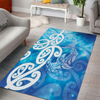Hammerhead Shark Tattoo New Zealand Area Rug Maori Galaxy Mangopare Pattern