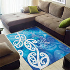 Hammerhead Shark Tattoo New Zealand Area Rug Maori Galaxy Mangopare Pattern