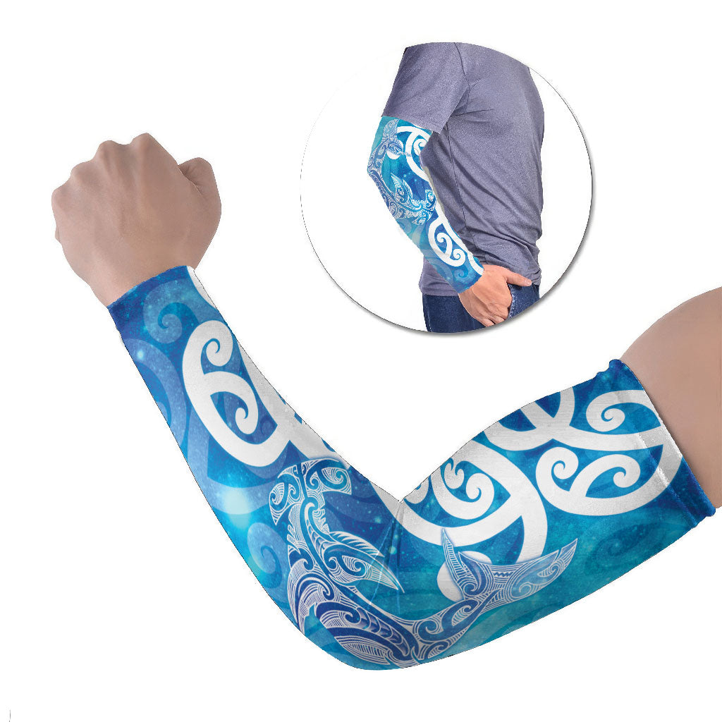 Hammerhead Shark Tattoo New Zealand Arm Sleeves Maori Galaxy Mangopare Pattern