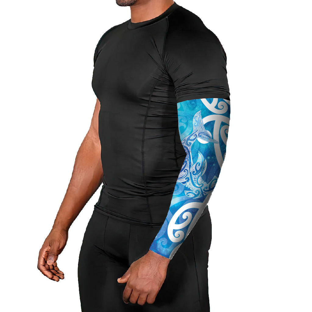 Hammerhead Shark Tattoo New Zealand Arm Sleeves Maori Galaxy Mangopare Pattern