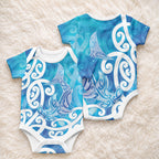 Hammerhead Shark Tattoo New Zealand Baby Onesie Maori Galaxy Mangopare Pattern