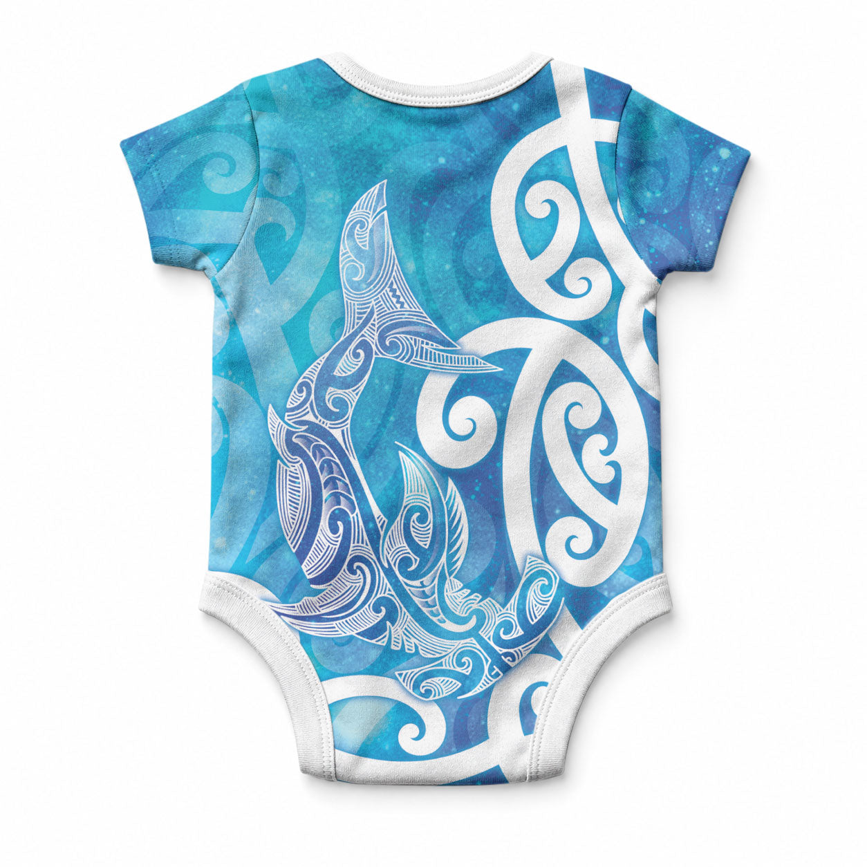 Hammerhead Shark Tattoo New Zealand Baby Onesie Maori Galaxy Mangopare Pattern