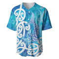 Hammerhead Shark Tattoo New Zealand Baseball Jersey Maori Galaxy Mangopare Pattern