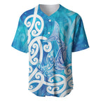 Hammerhead Shark Tattoo New Zealand Baseball Jersey Maori Galaxy Mangopare Pattern