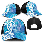 Hammerhead Shark Tattoo New Zealand Baseball Net Cap Maori Galaxy Mangopare Pattern
