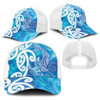 Hammerhead Shark Tattoo New Zealand Baseball Net Cap Maori Galaxy Mangopare Pattern