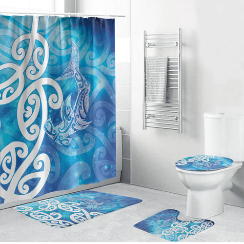 Hammerhead Shark Tattoo New Zealand Bathroom Set Maori Galaxy Mangopare Pattern