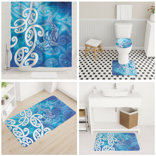 Hammerhead Shark Tattoo New Zealand Bathroom Set Maori Galaxy Mangopare Pattern