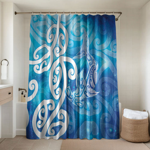 Hammerhead Shark Tattoo New Zealand Bathroom Set Maori Galaxy Mangopare Pattern
