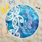 Hammerhead Shark Tattoo New Zealand Beach Blanket Maori Galaxy Mangopare Pattern