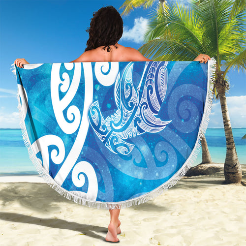 Hammerhead Shark Tattoo New Zealand Beach Blanket Maori Galaxy Mangopare Pattern