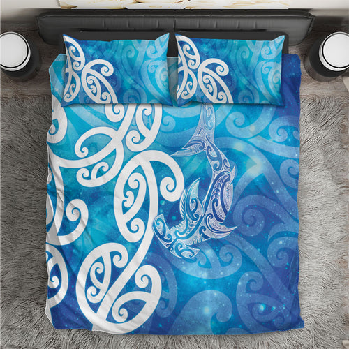 Hammerhead Shark Tattoo New Zealand Bedding Set Maori Galaxy Mangopare Pattern