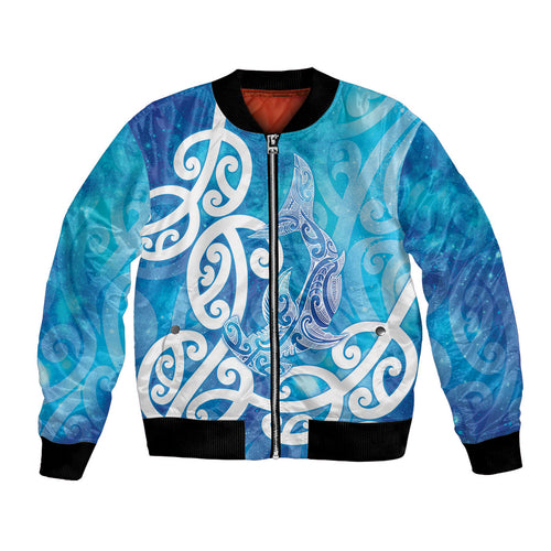 Hammerhead Shark Tattoo New Zealand Bomber Jacket Maori Galaxy Mangopare Pattern