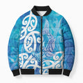 Hammerhead Shark Tattoo New Zealand Bomber Puffer Jacket Maori Galaxy Mangopare Pattern