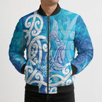 Hammerhead Shark Tattoo New Zealand Bomber Puffer Jacket Maori Galaxy Mangopare Pattern