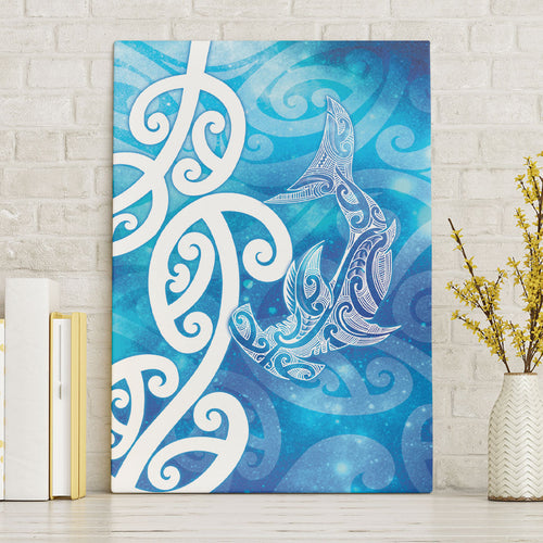 Hammerhead Shark Tattoo New Zealand Canvas Wall Art Maori Galaxy Mangopare Pattern