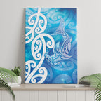 Hammerhead Shark Tattoo New Zealand Canvas Wall Art Maori Galaxy Mangopare Pattern