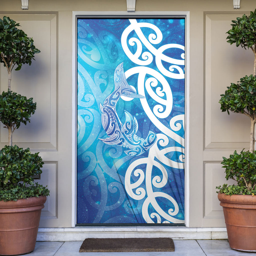 Hammerhead Shark Tattoo New Zealand Door Cover Maori Galaxy Mangopare Pattern