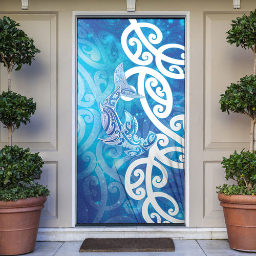 Hammerhead Shark Tattoo New Zealand Door Cover Maori Galaxy Mangopare Pattern