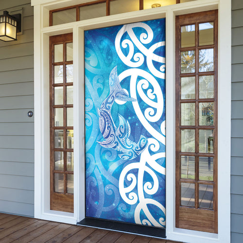 Hammerhead Shark Tattoo New Zealand Door Cover Maori Galaxy Mangopare Pattern