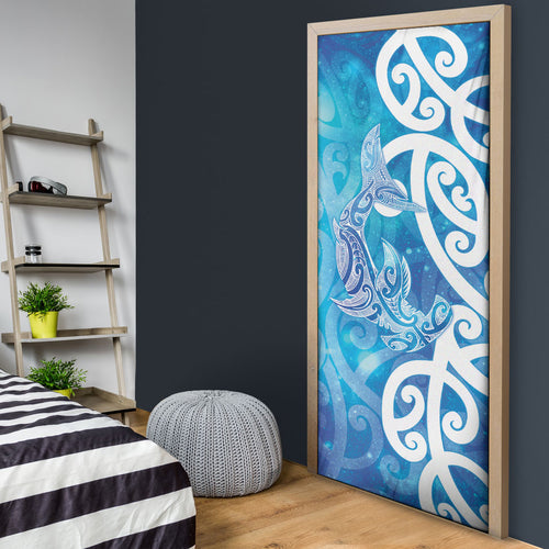Hammerhead Shark Tattoo New Zealand Door Cover Maori Galaxy Mangopare Pattern