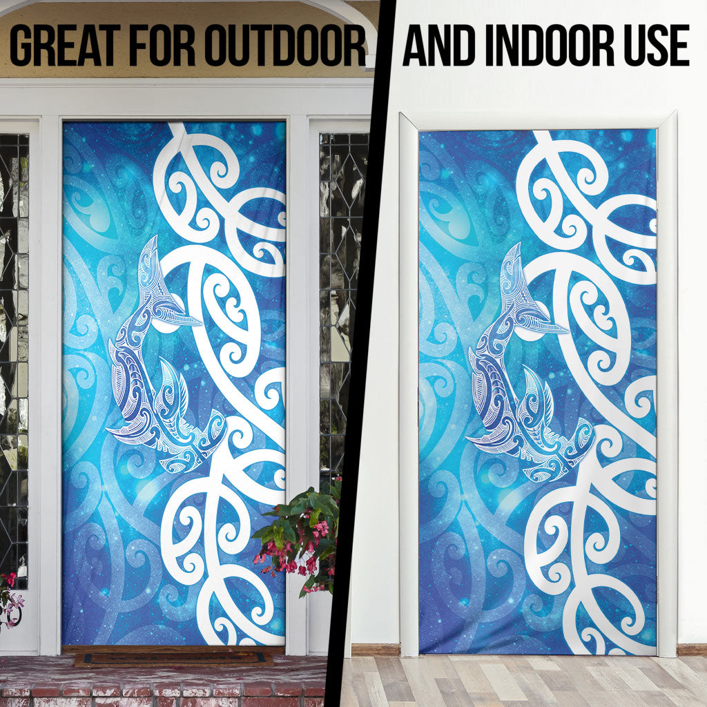 Hammerhead Shark Tattoo New Zealand Door Cover Maori Galaxy Mangopare Pattern
