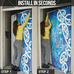 Hammerhead Shark Tattoo New Zealand Door Cover Maori Galaxy Mangopare Pattern