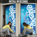 Hammerhead Shark Tattoo New Zealand Door Cover Maori Galaxy Mangopare Pattern
