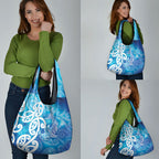 Hammerhead Shark Tattoo New Zealand Grocery Bag Maori Galaxy Mangopare Pattern