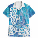 Hammerhead Shark Tattoo New Zealand Hawaiian Shirt Maori Galaxy Mangopare Pattern