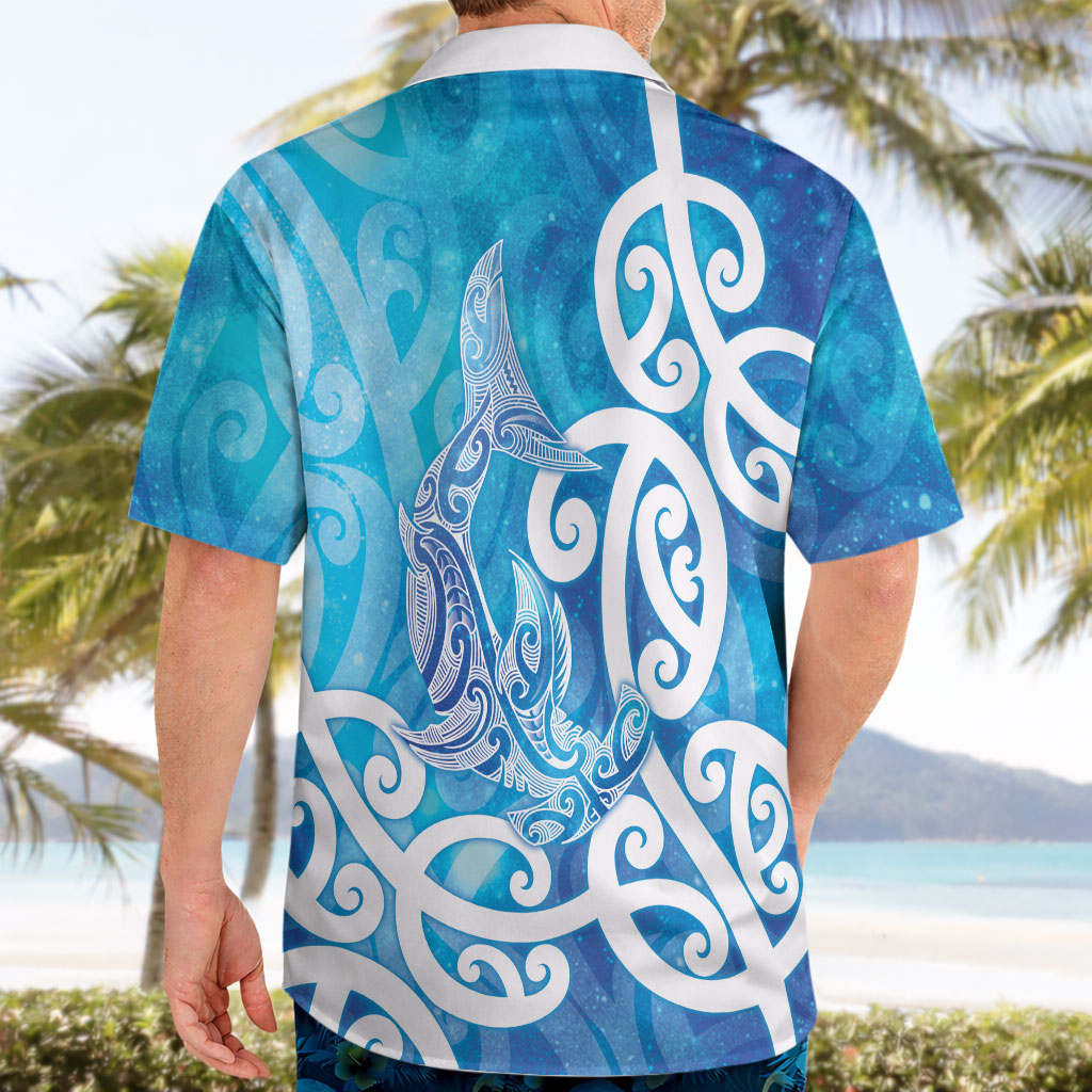 Hammerhead Shark Tattoo New Zealand Hawaiian Shirt Maori Galaxy Mangopare Pattern