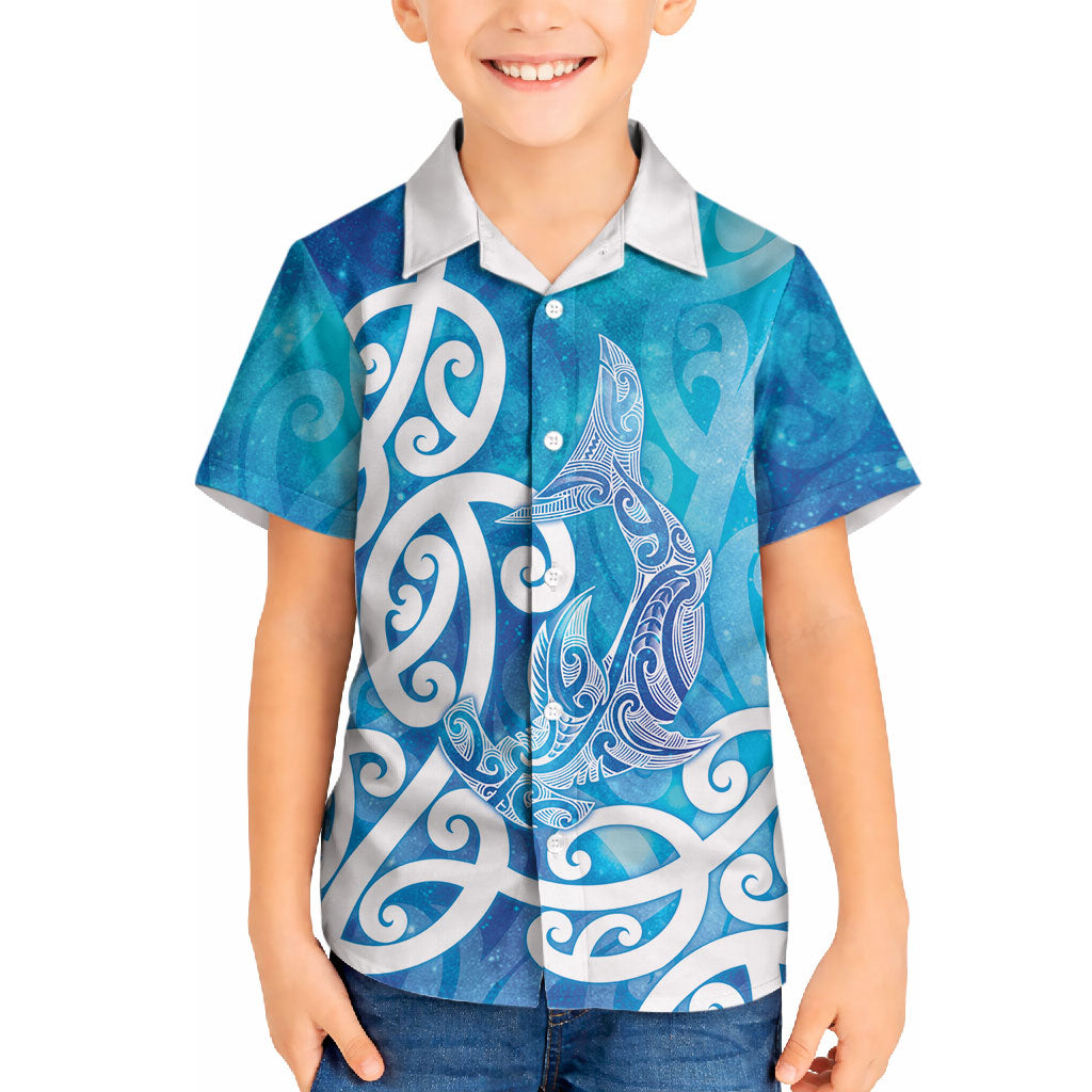 Hammerhead Shark Tattoo New Zealand Hawaiian Shirt Maori Galaxy Mangopare Pattern