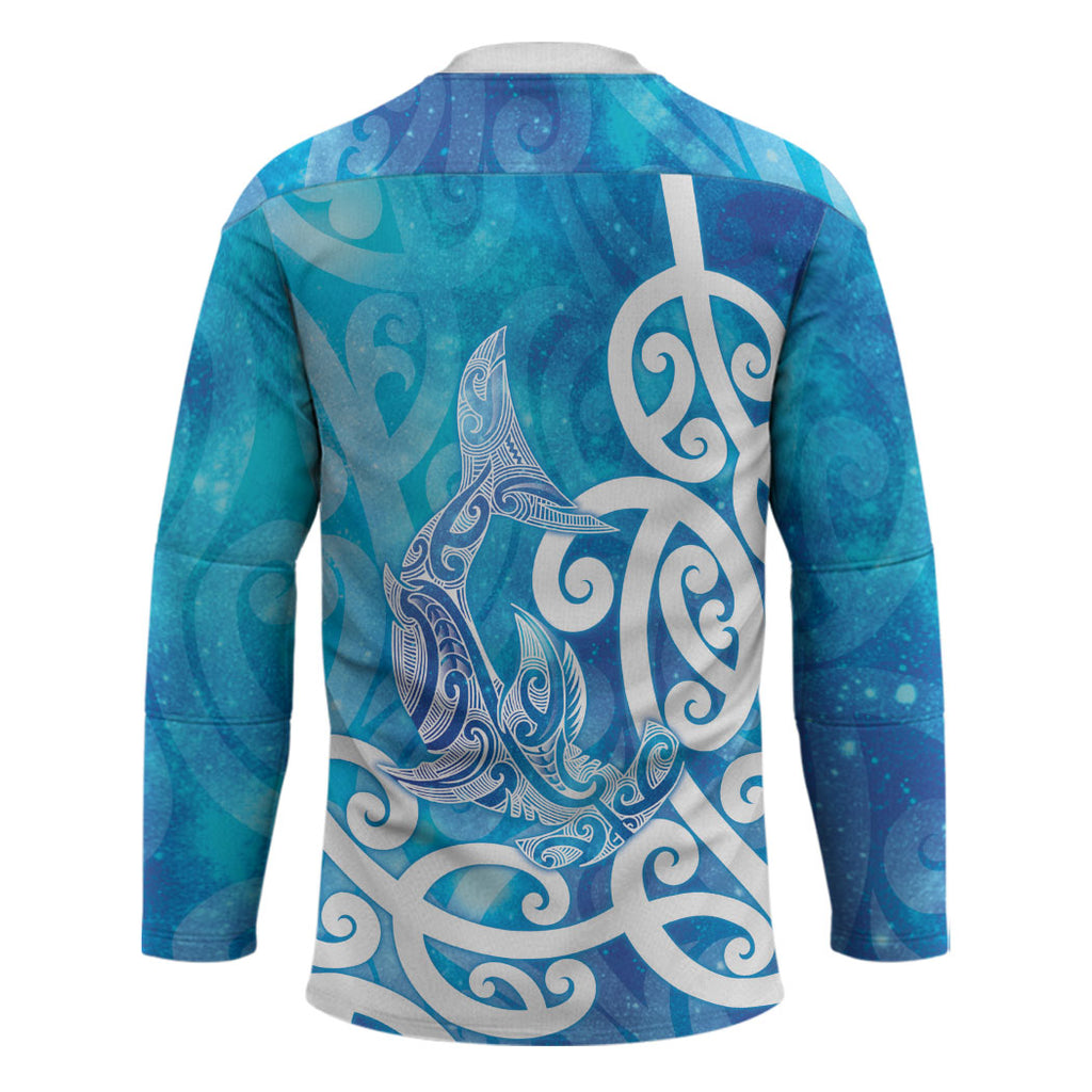 Hammerhead Shark Tattoo New Zealand Hockey Jersey Maori Galaxy Mangopare Pattern