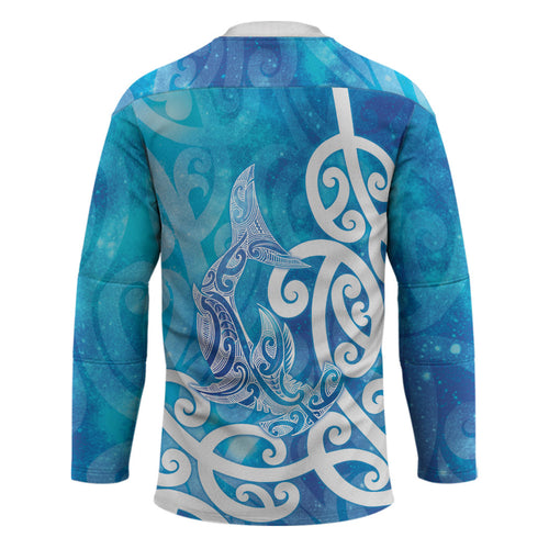 Hammerhead Shark Tattoo New Zealand Hockey Jersey Maori Galaxy Mangopare Pattern