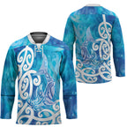 Hammerhead Shark Tattoo New Zealand Hockey Jersey Maori Galaxy Mangopare Pattern