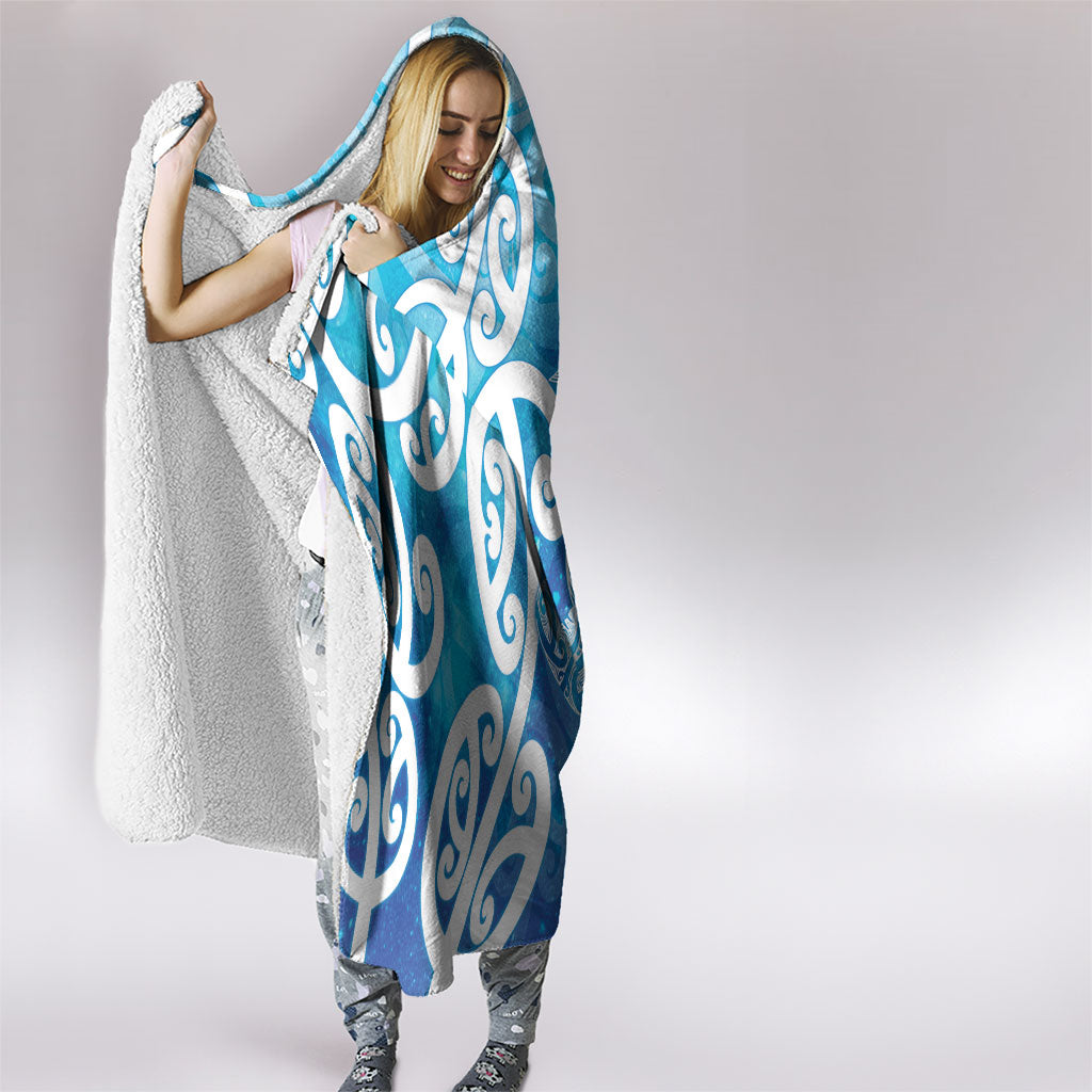 Hammerhead Shark Tattoo New Zealand Hooded Blanket Maori Galaxy Mangopare Pattern