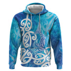 Hammerhead Shark Tattoo New Zealand Hoodie Maori Galaxy Mangopare Pattern