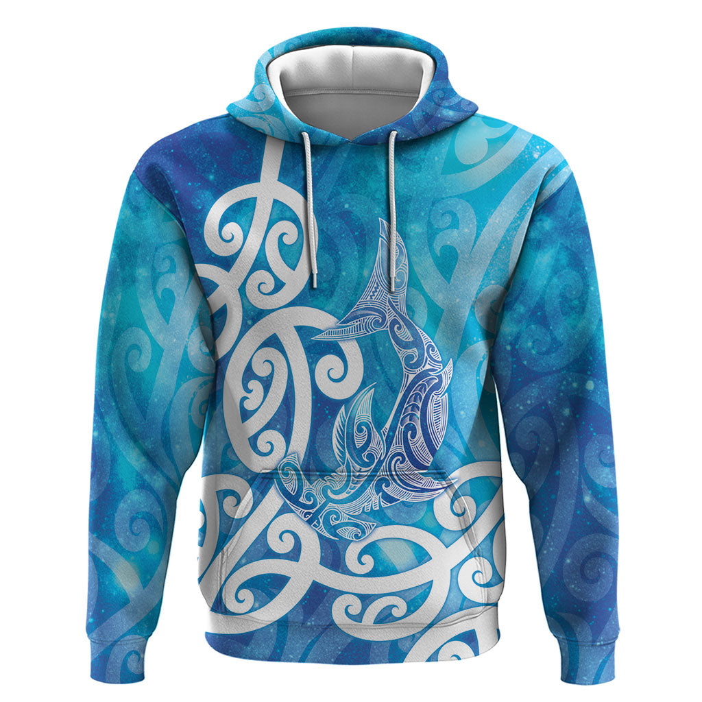 Hammerhead Shark Tattoo New Zealand Hoodie Maori Galaxy Mangopare Pattern