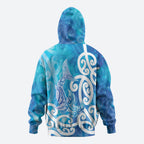 Hammerhead Shark Tattoo New Zealand Hoodie Maori Galaxy Mangopare Pattern