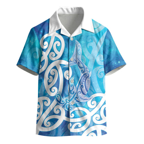 Hammerhead Shark Tattoo New Zealand Kid Hawaiian Shirt Maori Galaxy Mangopare Pattern