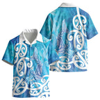 Hammerhead Shark Tattoo New Zealand Kid Hawaiian Shirt Maori Galaxy Mangopare Pattern